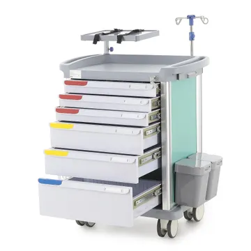 Тележка медицинская Med-Mos РЕТ05 ТМ-008АН-00 для экстренной медицинской помощи и реанимации